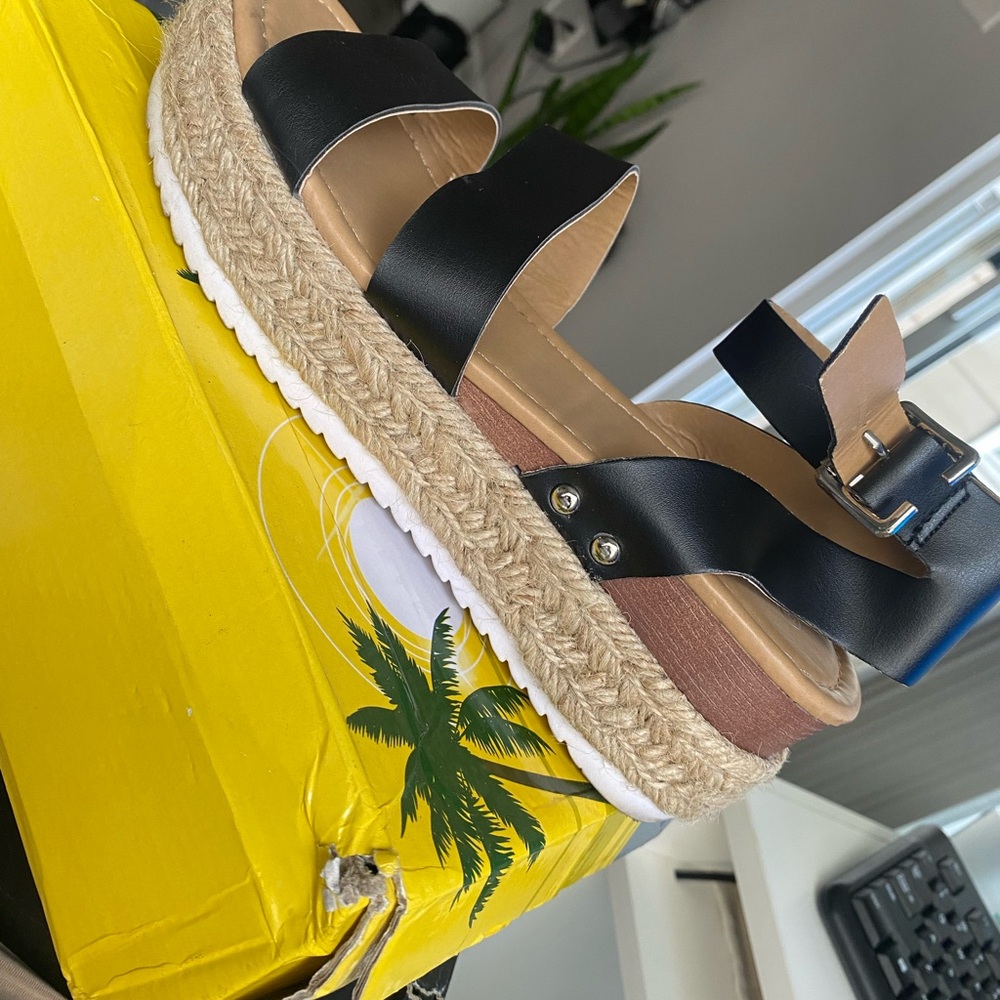 Forever 21 Black Espadrille Shoes